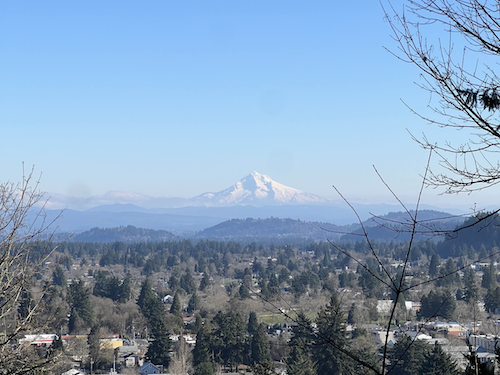 A view of Mt. Hood from Mt. Tabor
